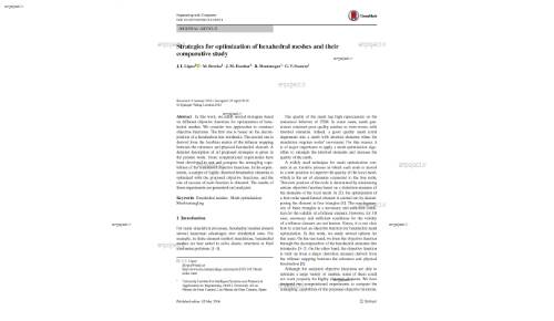 Strategies for optimization of hexahedral meshes and their comparative study
